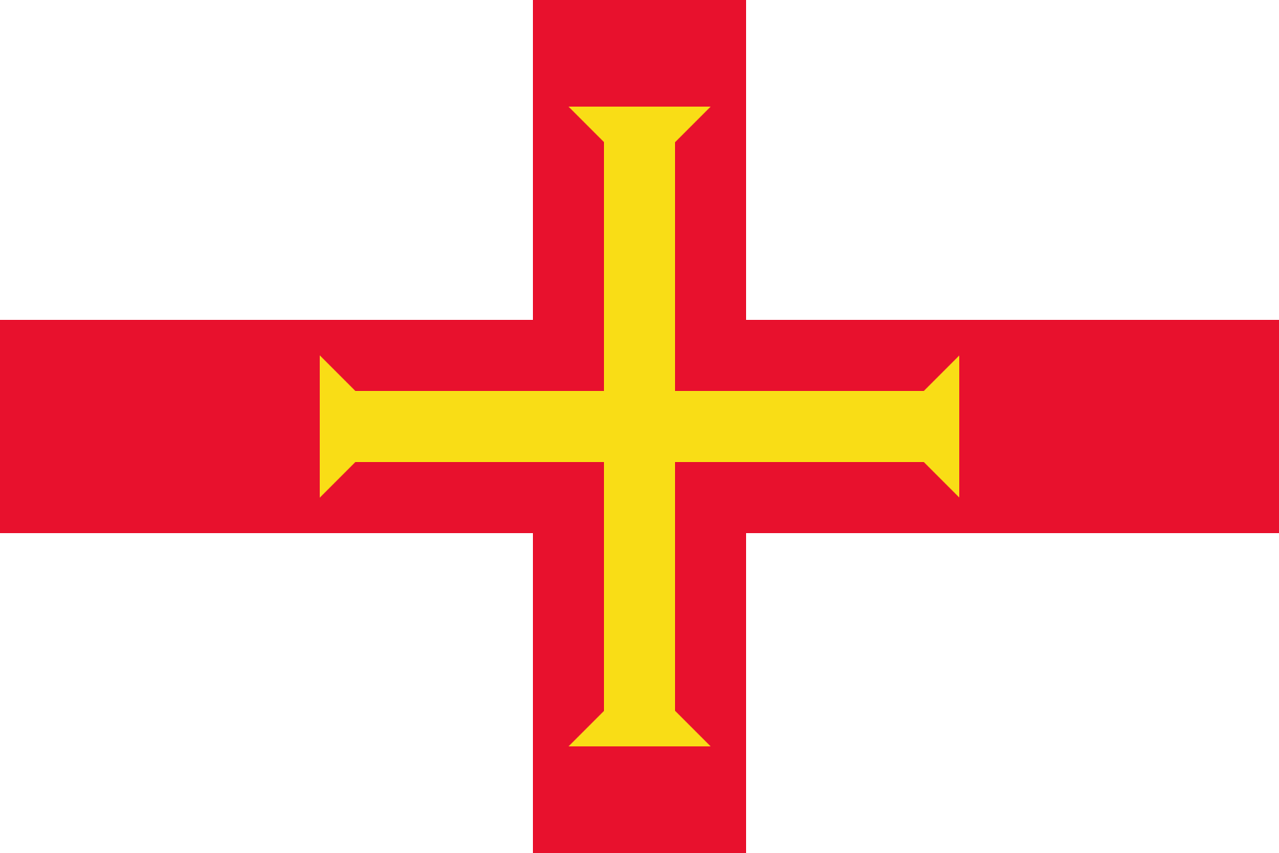 Flag of Guernsey decal