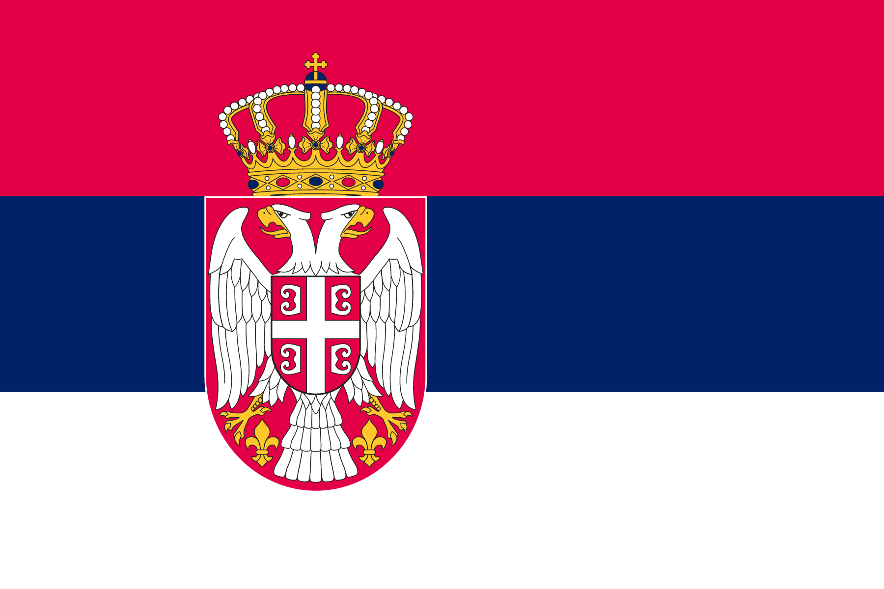 Flag of Serbia decal