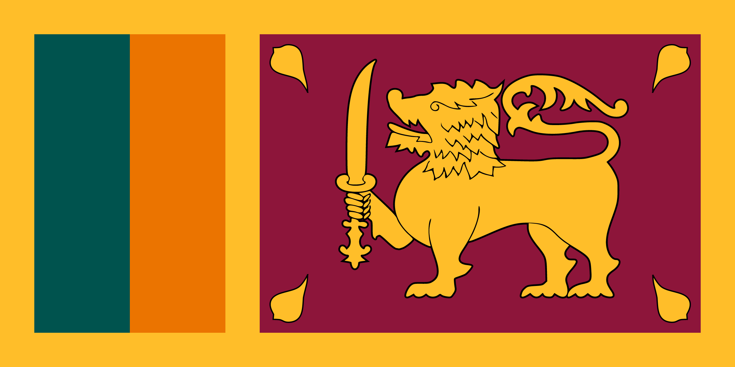 Flag of Sri Lanka decal