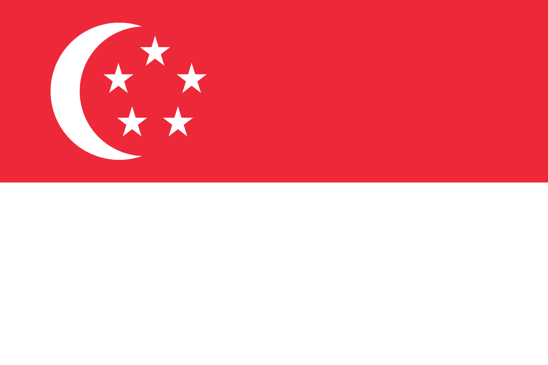 Flag of Singapore decal