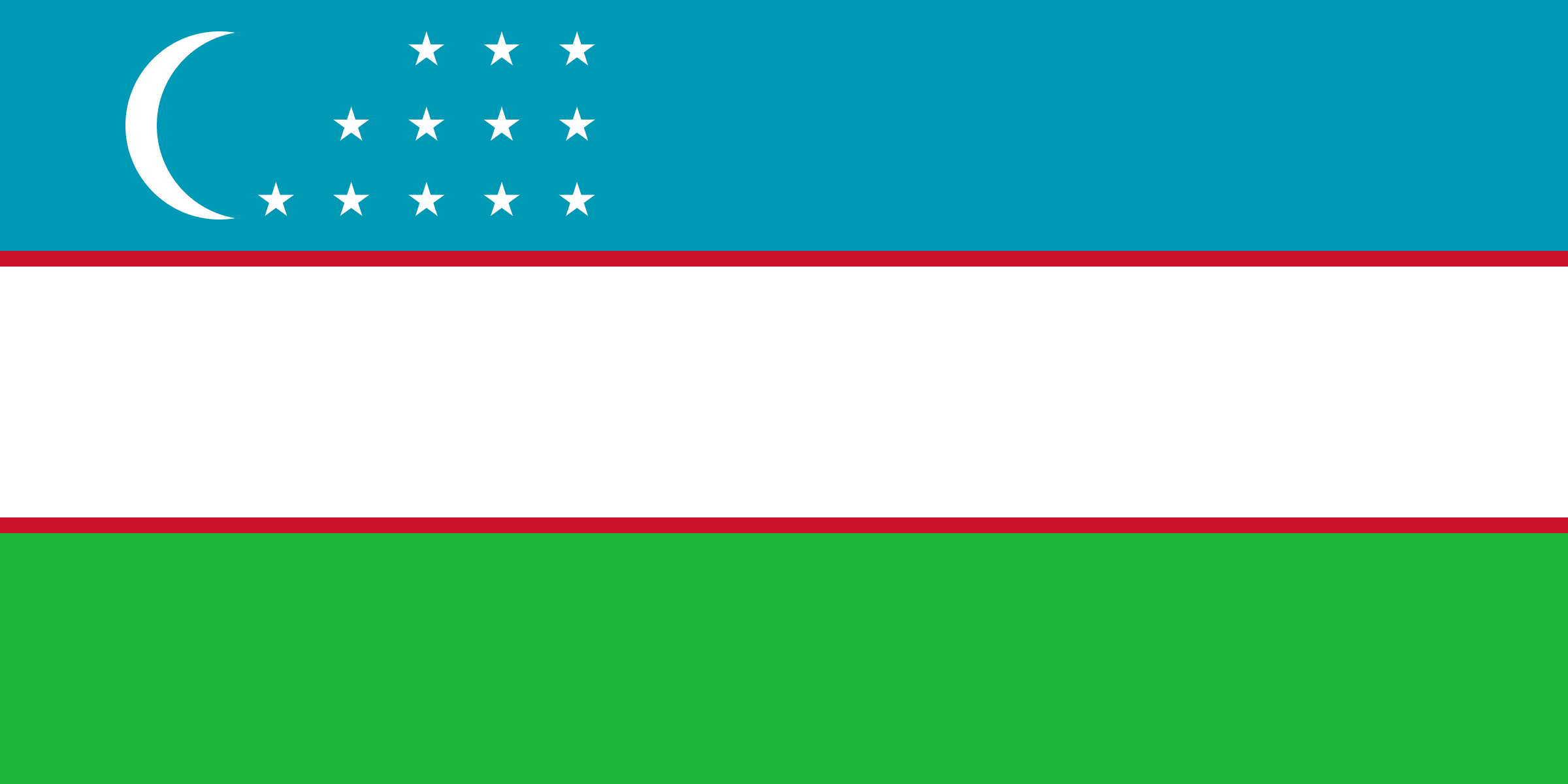 Flag of Uzbekistan decal