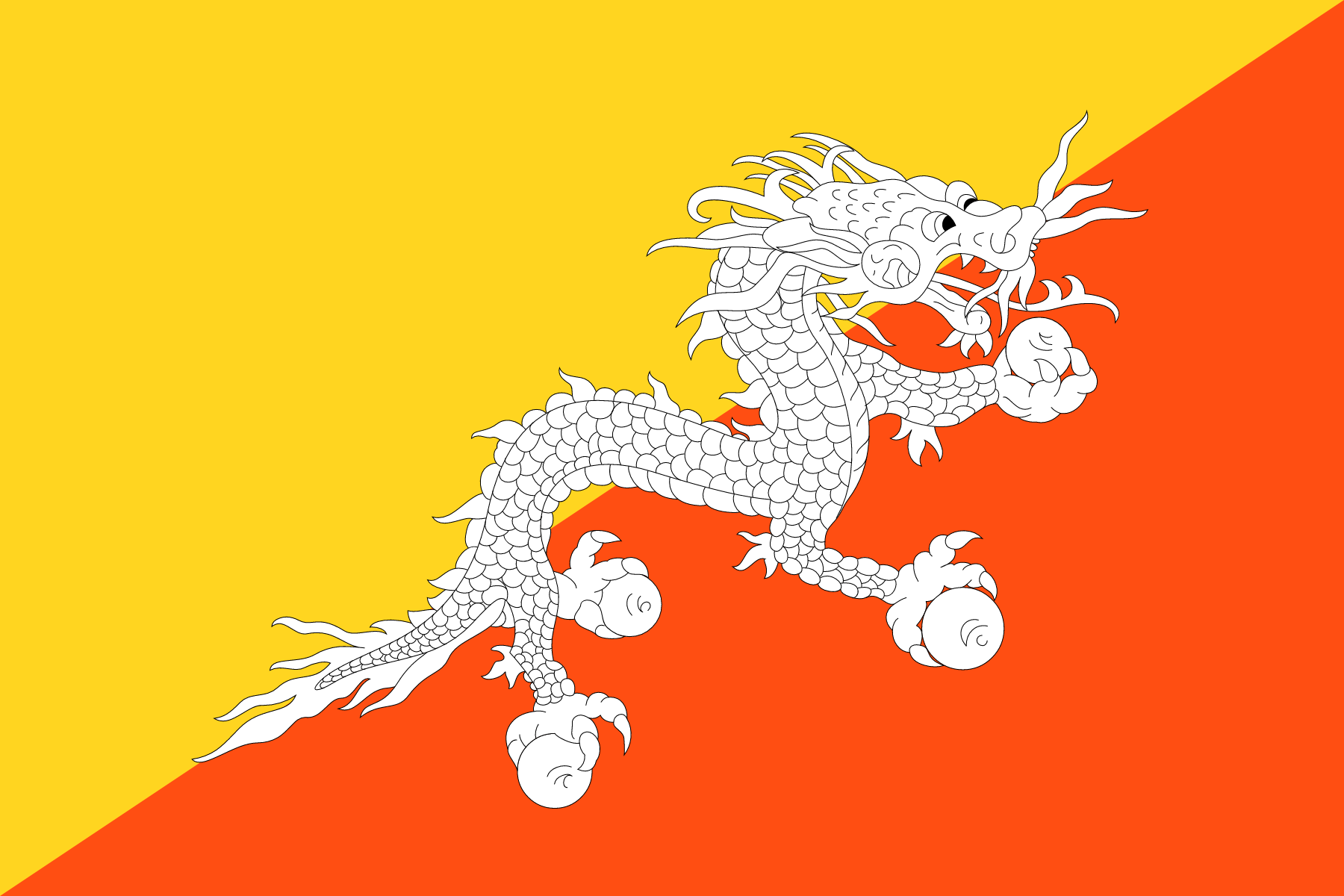 Flag of Bhutan decal