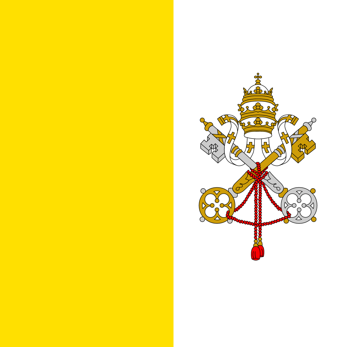 Flag of Vatican City decal